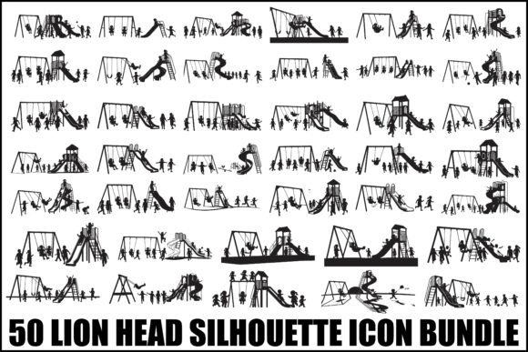Download 50 Kids Playground Silhouette Bundle - Premium Resources