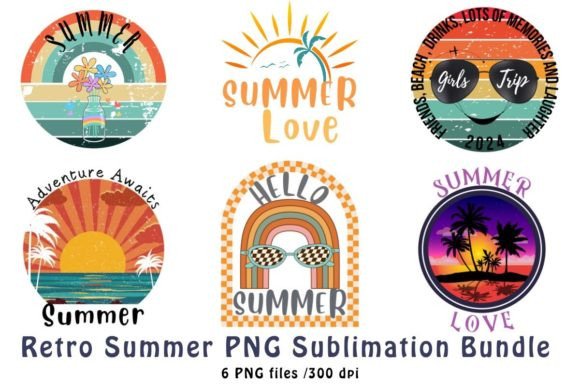 Download Retro Summer PNG Sublimation Bundle - Retro summer png Collection