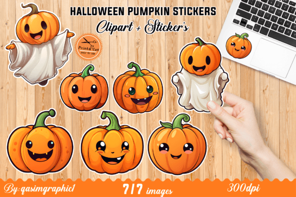 Download Pumpkin Stickers, Halloween Digital PNG - Digital Collection