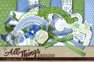 Download Forget Me Not Digital Scrapbook Kit - Digital Collection