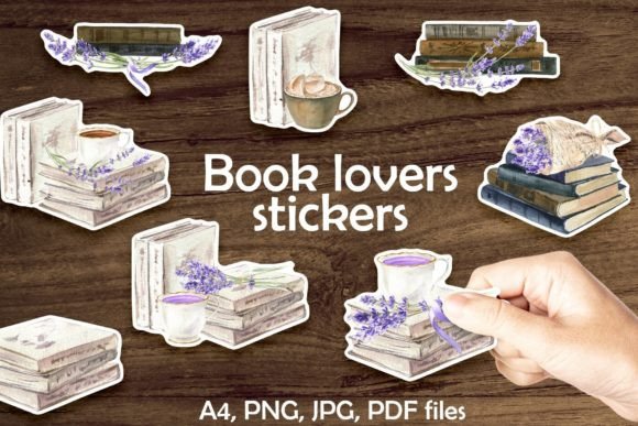 Download Book Lovers Printable Digital Stickers - Digital Collection